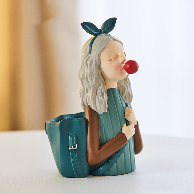 Bubble Girl Backpack Pen Holder