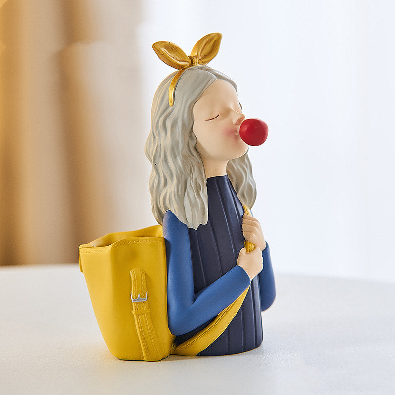 Bubble Girl Backpack Pen Holder