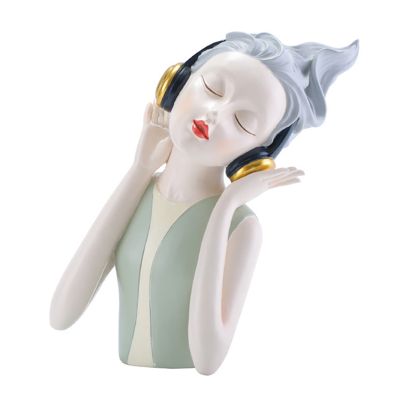 Headphones Girl Ornament