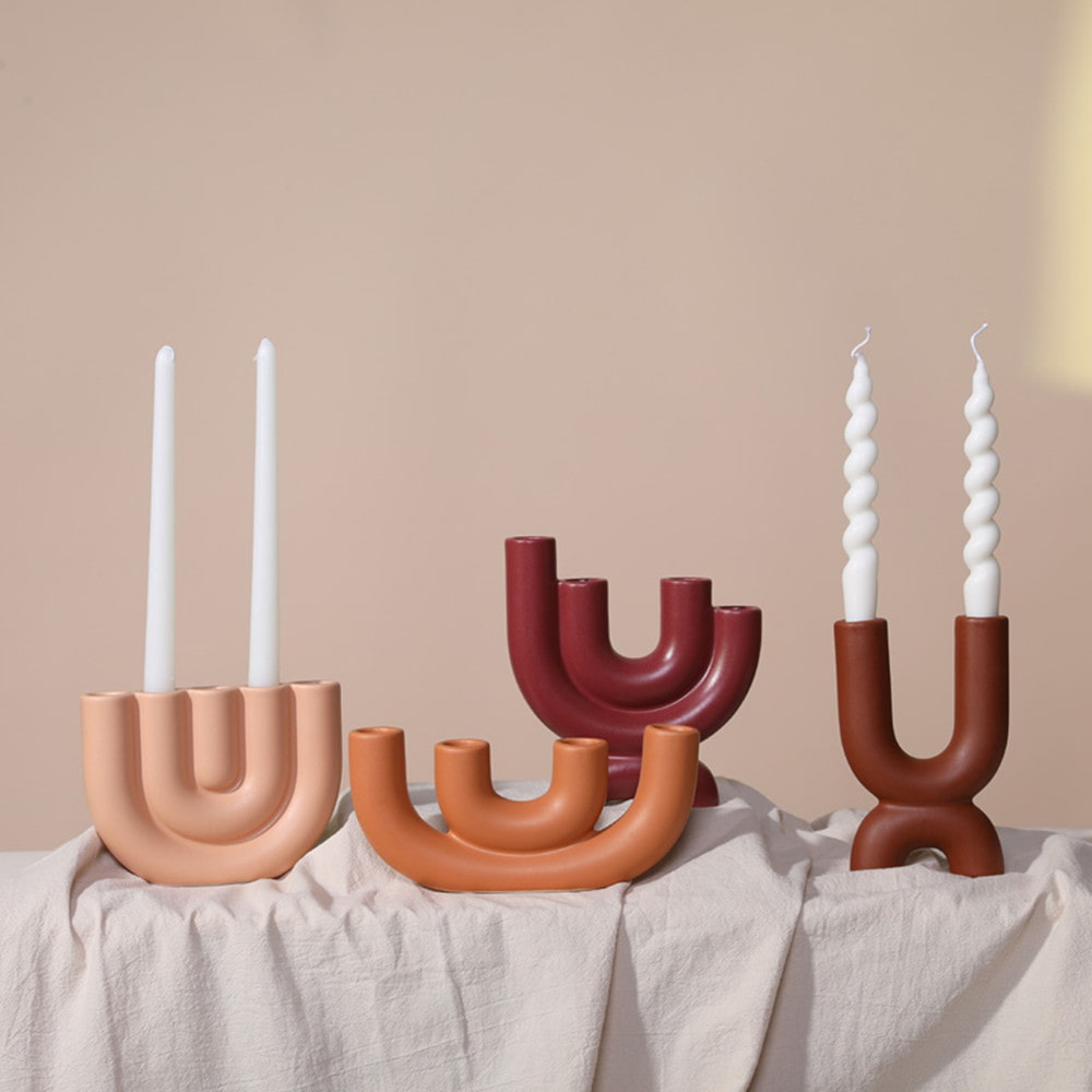 Tube Ceramic Candle Holder