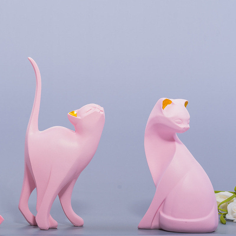 Pink Cat Resin Ornament