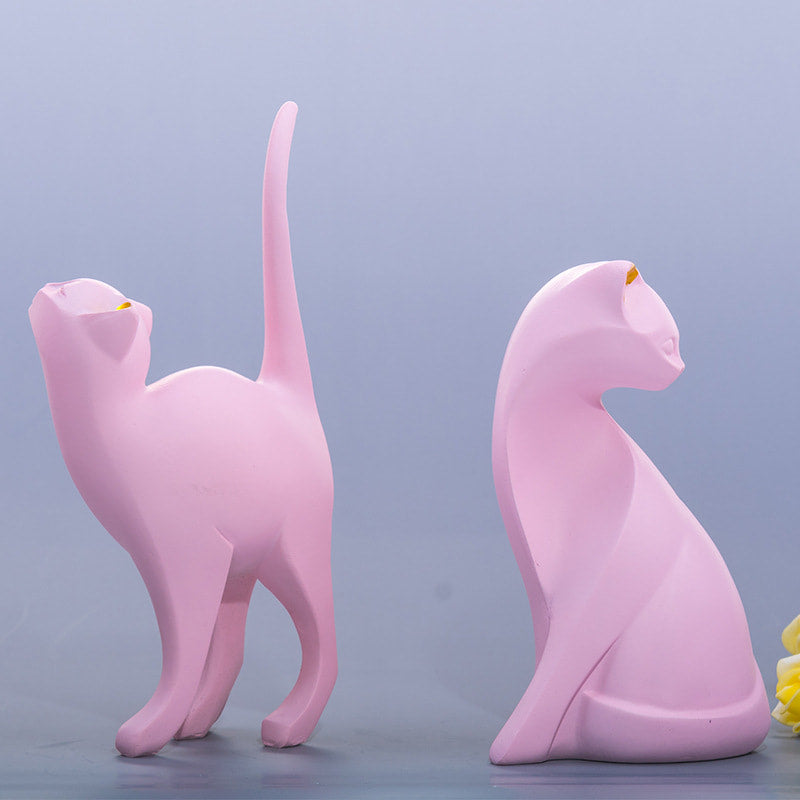 Pink Cat Resin Ornament