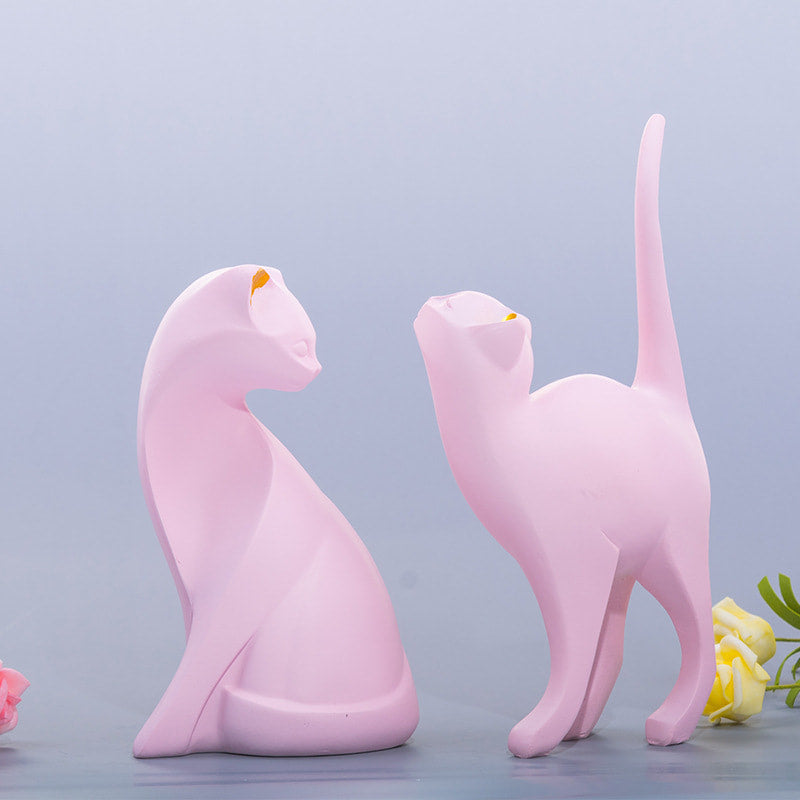 Pink Cat Resin Ornament