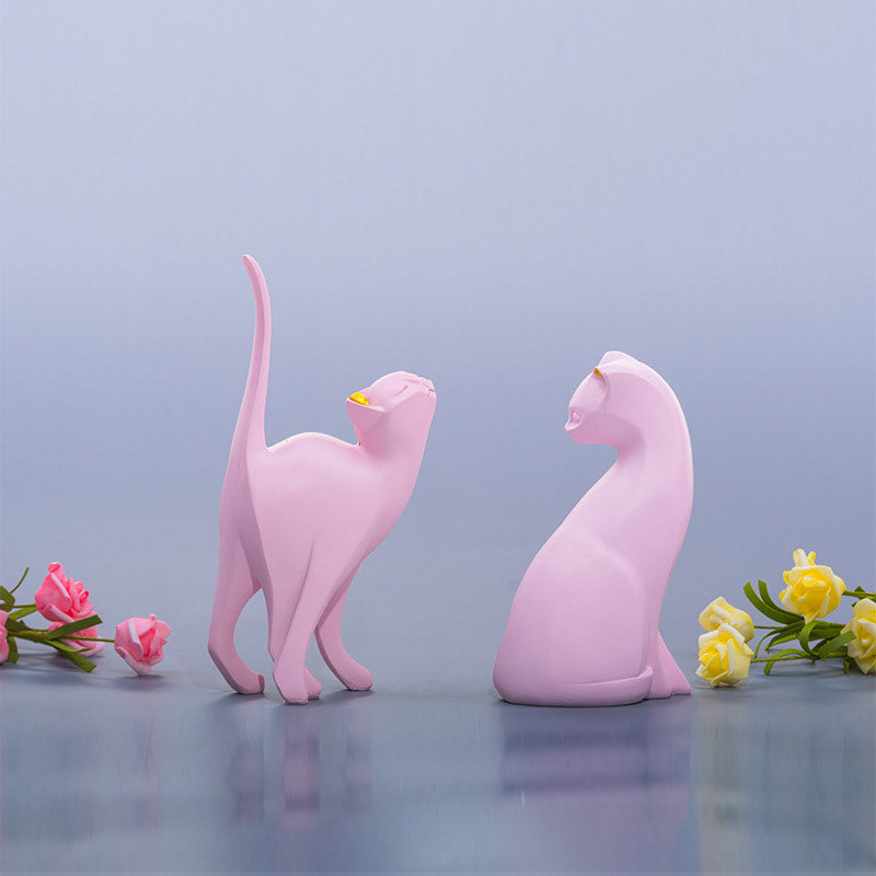 Pink Cat Resin Ornament